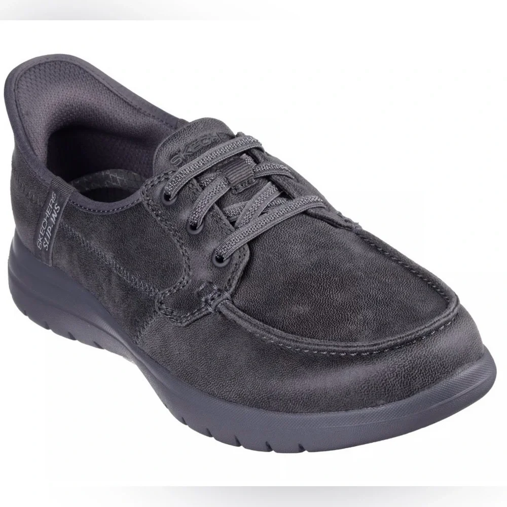 Skechers On The Go Flex Merit Slip In Shoes Charcoal Womens Size 8.5 NWOB Gray - Picture 1 of 8